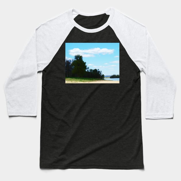 Blue sky Baseball T-Shirt by irwinsb